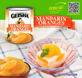 GEISHA Mandarin Oranges kosher and gluten-free, suitable for dietary needs.