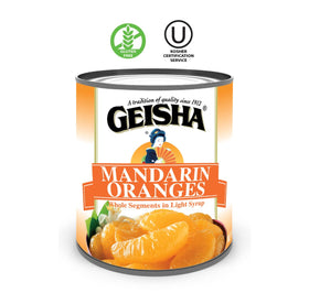 GEISHA Mandarin Oranges pack 24 cans highlights value and convenience.