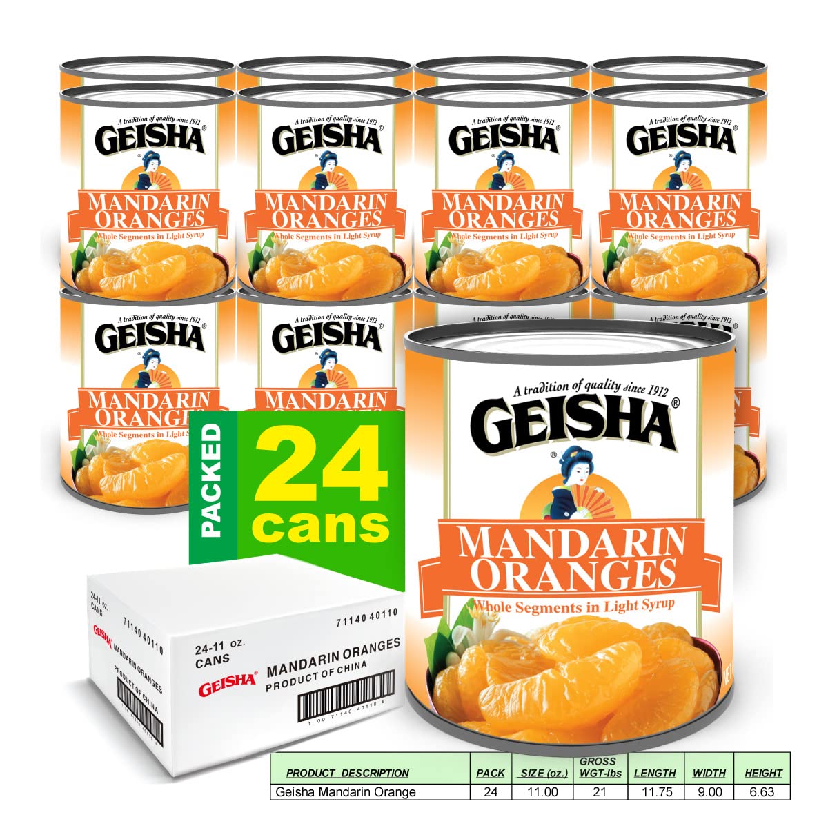 GEISHA Mandarin Oranges served as dessert with yogurt to show versatility.