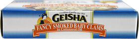 Geisha serving ideas: smoked clams on toast with citrus for an elevated appetizer.