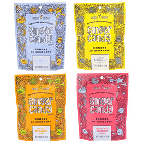 Gem Gem assorted ginger chews 4-pack with four flavors for quick mood lift
