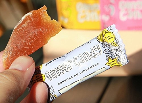 Gem Gem ginger chews flavors collection close-up, a tasty energy-boosting snack