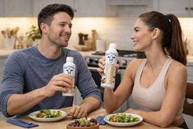 Generic Chocolate nutrition shake bottle with 30g protein for muscle support