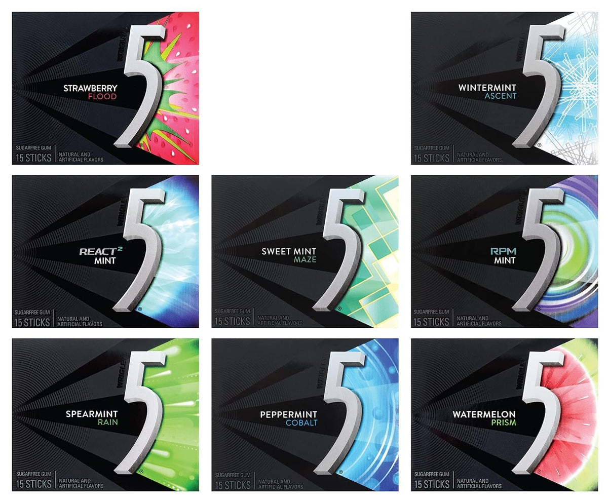 Generic 5 Gum 6-pack front view for on-the-go freshness.