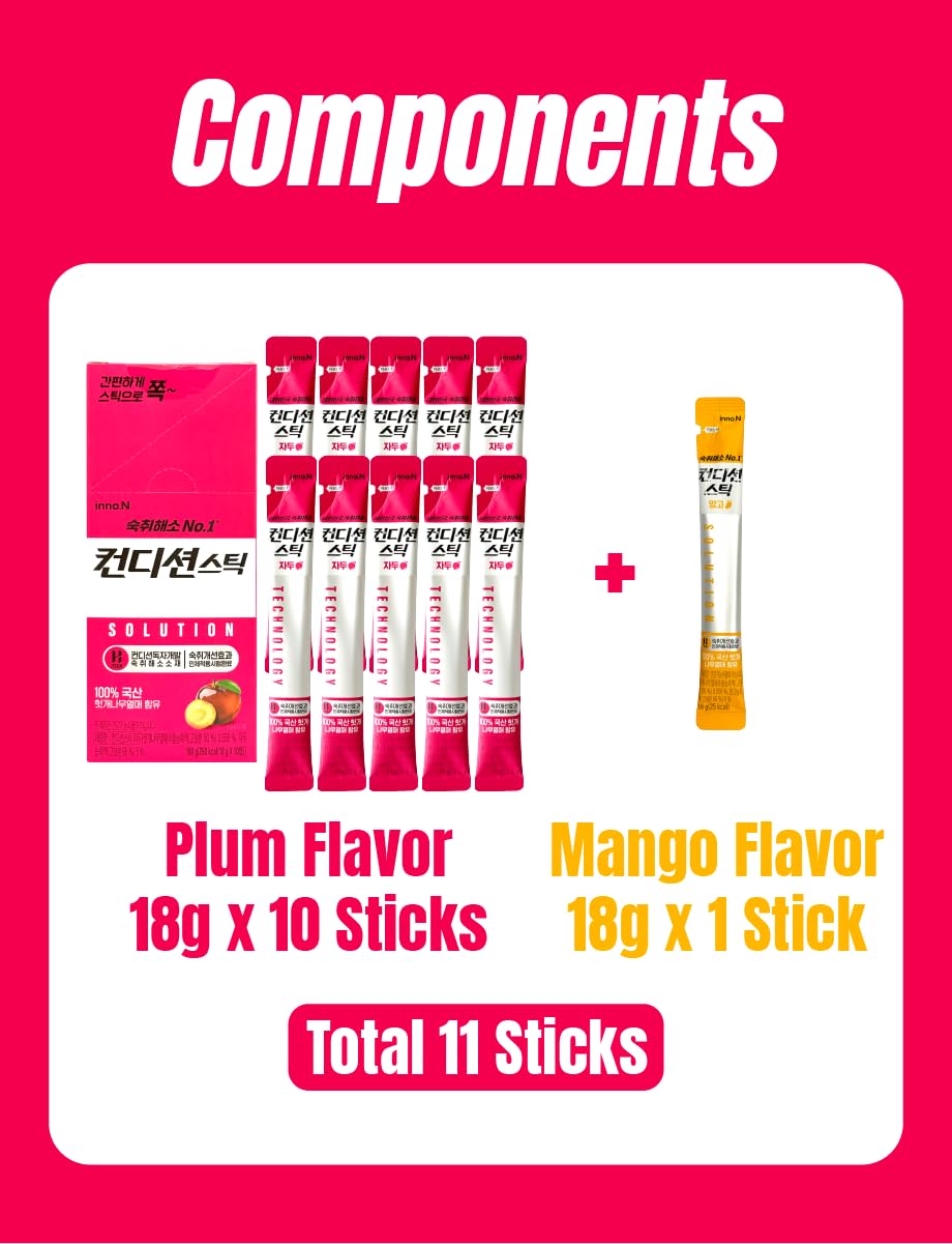 Generic After Drinking Jelly plum flavor display pack highlights a convenient 10-stick bundle for travel.