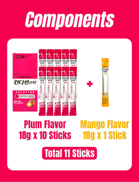 Generic After Drinking Jelly plum flavor display pack highlights a convenient 10-stick bundle for travel.
