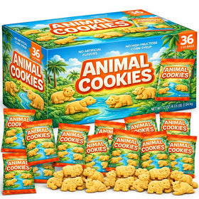 Generic Animal Crackers 36-bags bulk-pack labeled for easy stocking and sharing.