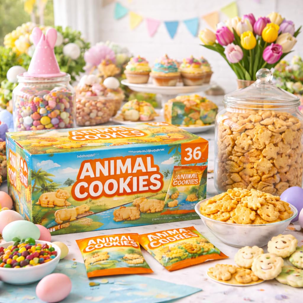 Generic Animal Crackers grab-and-go snack for travel and outings.