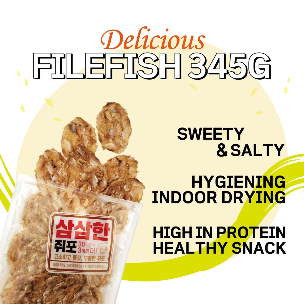 Generic Arawoom roasted filefish jerky serving ideas for on-the-go snacking