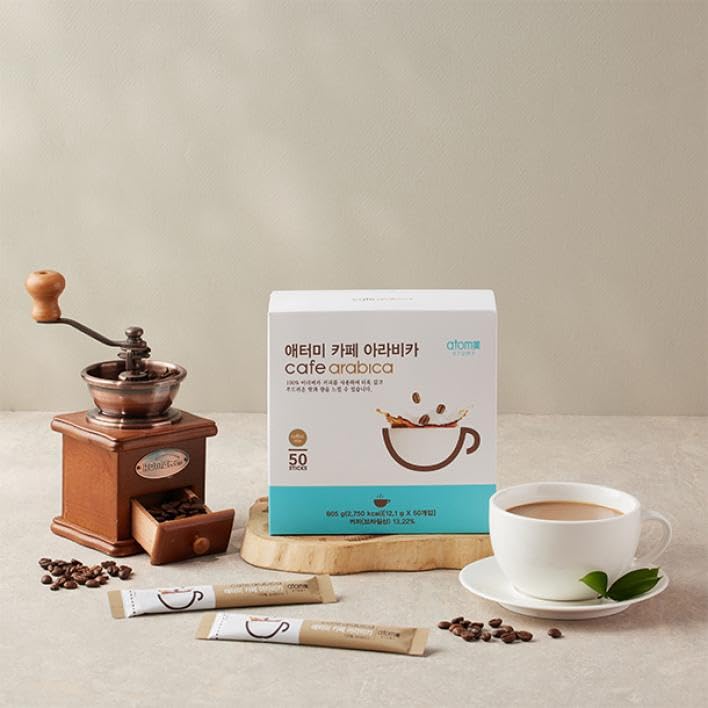 Generic Atomy coffee stick cup ready image emphasizes quick, cafe-style results anywhere.