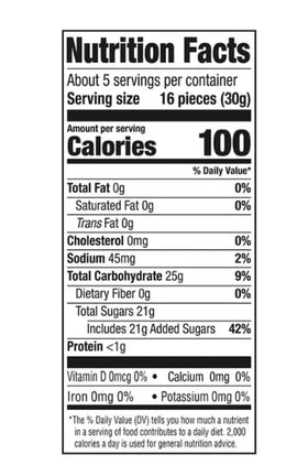 Generic two-bag display on shelf encourages easy gifting or snack planning.