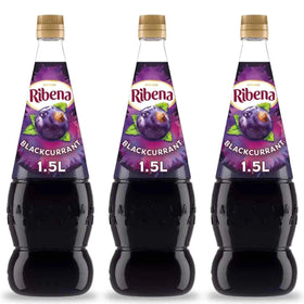 Generic blackcurrant concentrate bottle in a 3-pack, ideal for bulk kitchen use.