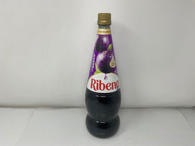 Generic blackcurrant concentrate stacked bottles emphasize savings in a bulk pack.