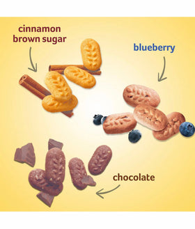 Generic Breakfast Biscuit Variety Pack contents display: 12 of each flavor