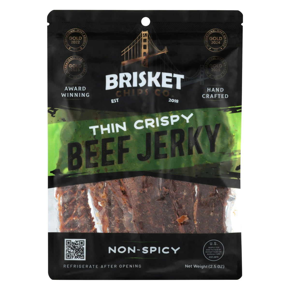 Generic Brisket Chips ultra crispy brisket slices ready for a protein-packed snack