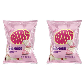 Generic BUBS sour strawberry vanilla diamond candy, front pack, tangy-sweet treat for gatherings.