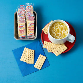Generic Captain's Wafers Original Crackers individually wrapped for grab-and-go snacks.