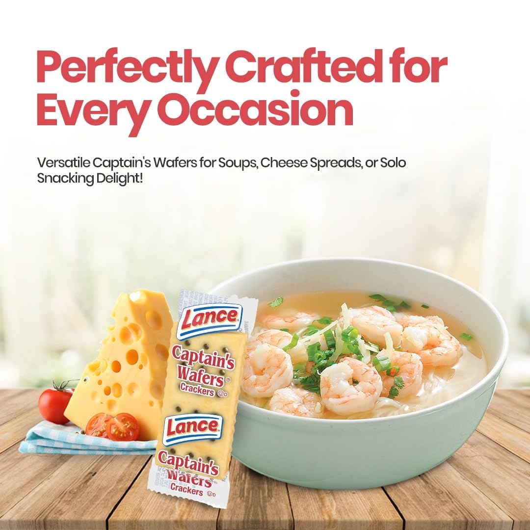 Generic Captain's Wafers Original Crackers ideal with cheese spreads and dips.