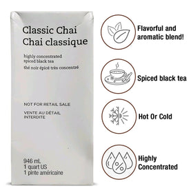 Generic CHAI Classic Tea Concentrate cup pour enabling cafe-quality lattes at home.