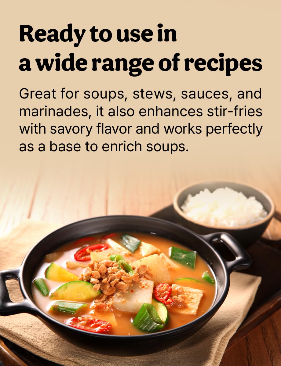 Generic Cheonggukjang powder sprinkled into sauce for depth