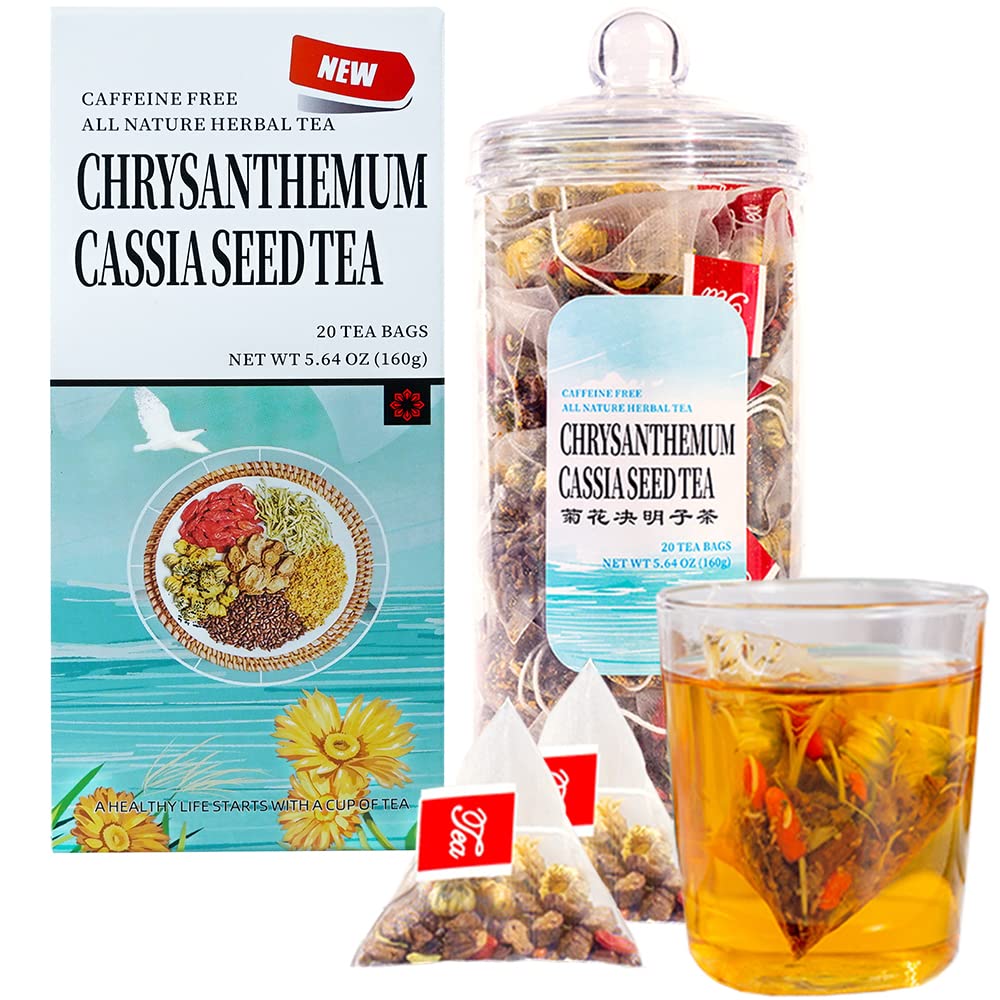 Generic Chrysanthemum Cassia Tea Bags pack shows a daily enjoyment moment.