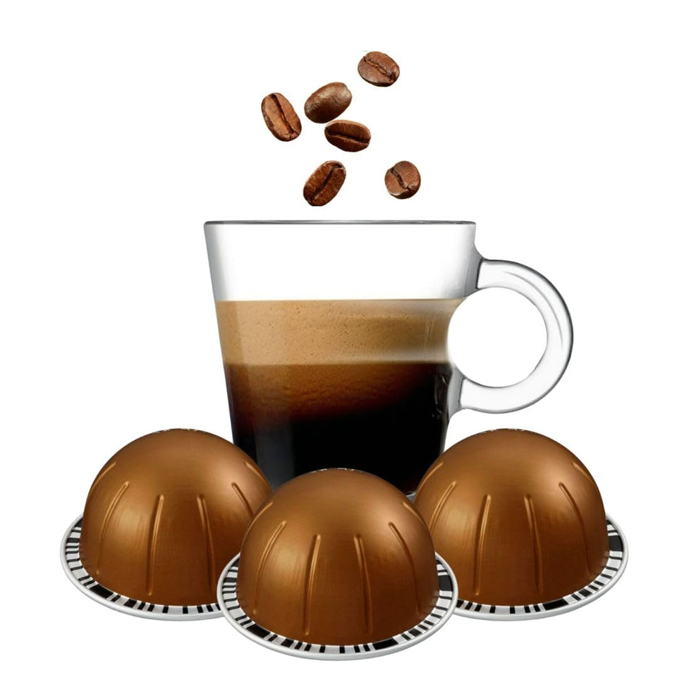 Bianco Forte coffee capsules in a 30-count pack, rich aroma and convenience