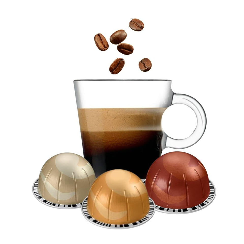Generic coffee capsules with vanilla caramel hazelnut pack for quick flavorful cups