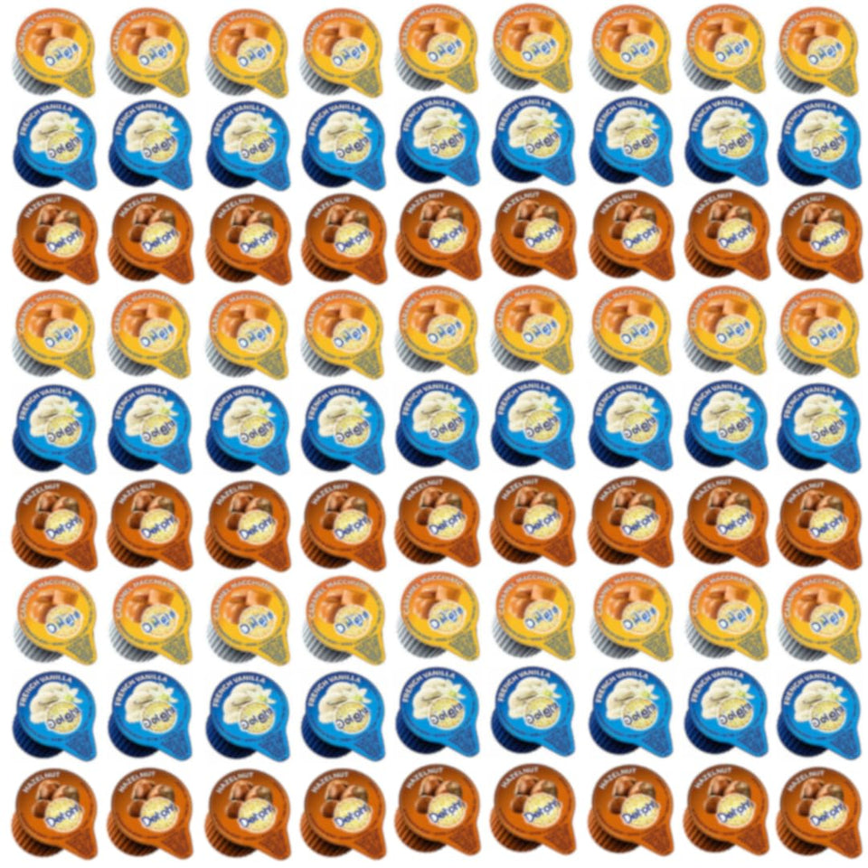 Generic coffee creamer non-dairy variety pack 60-count for home and office use.