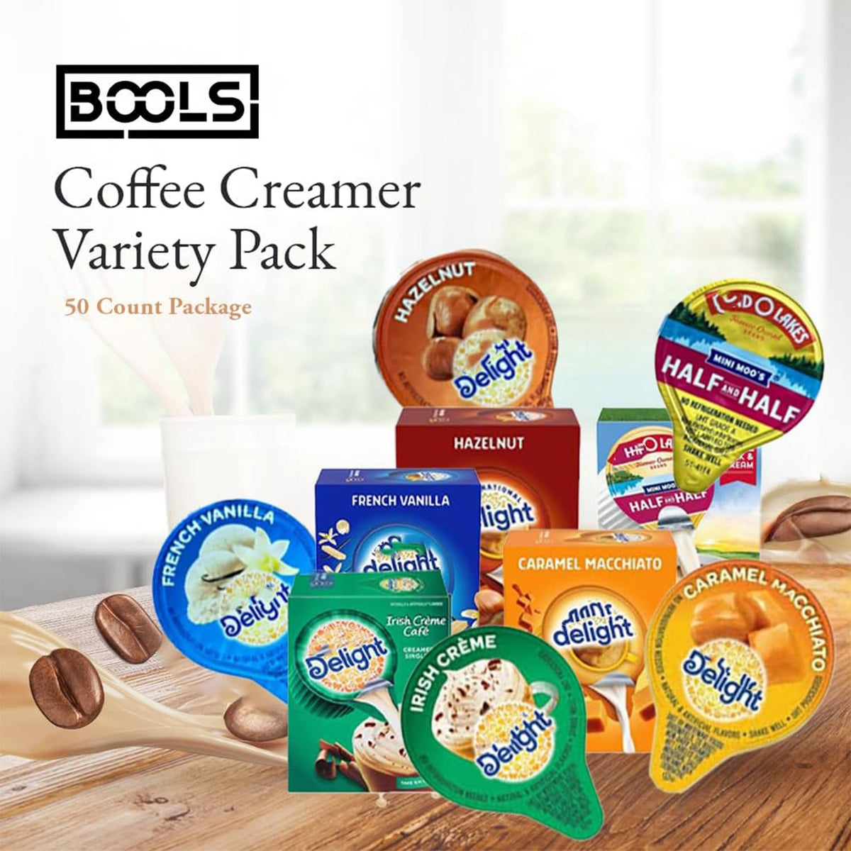 Generic Coffee Creamer Singles shelf-stable packaging ready for travel and on-the-go use.