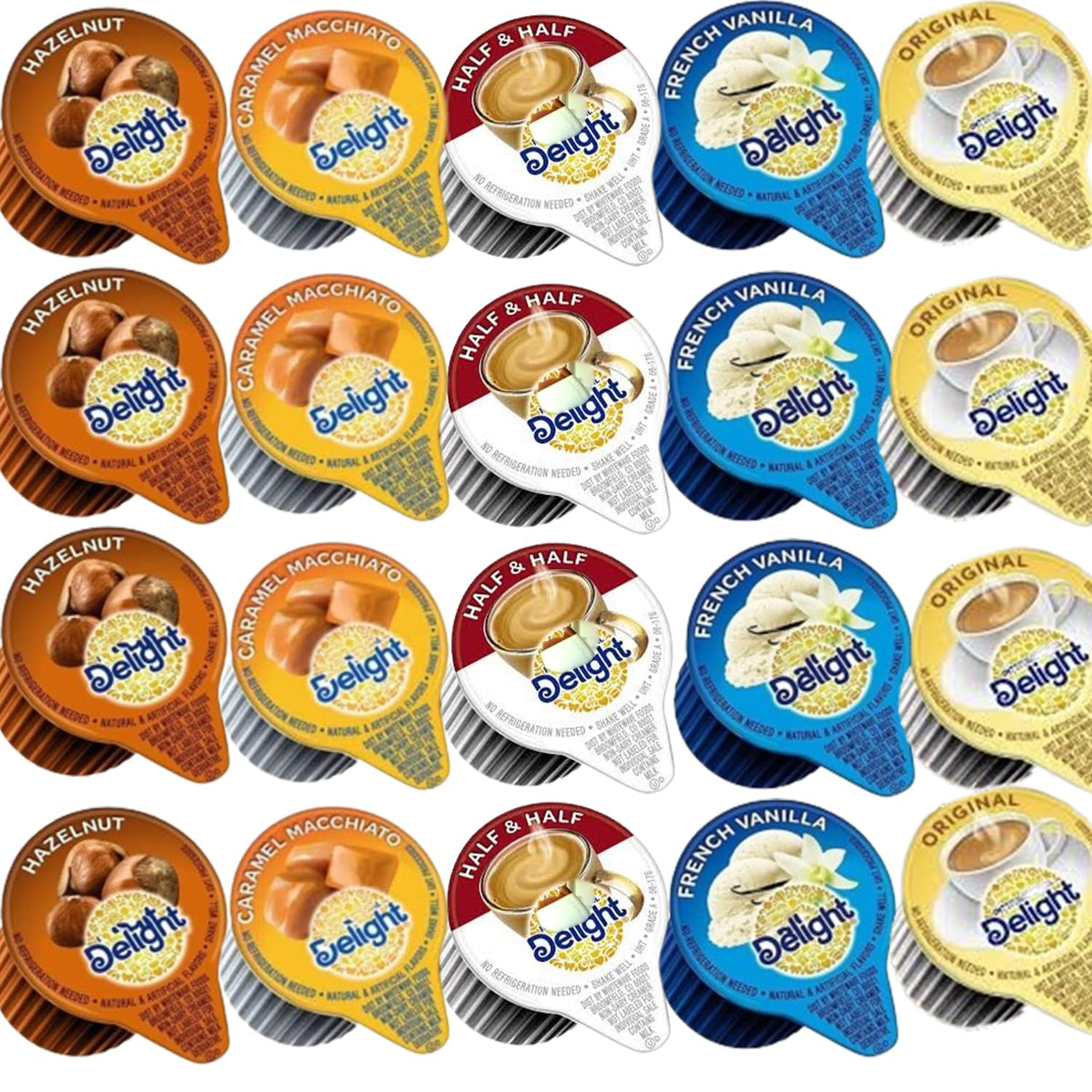 Generic Coffee Creamer Singles – 50-count pack for convenient, shelf-stable coffee at home or office