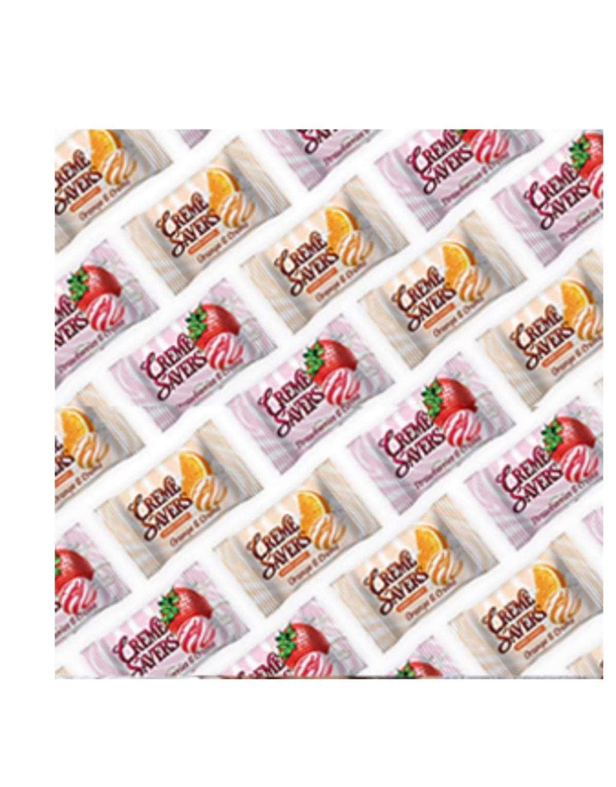 Generic Cream Savers strawberry and orange flavors offer versatile dessert-style indulgence.