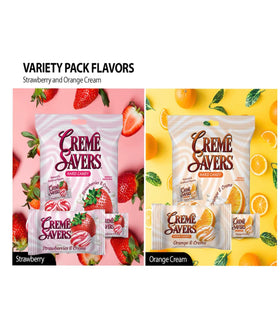 Generic Cream Savers close-up shows smooth creamy texture and glossy candy surface.