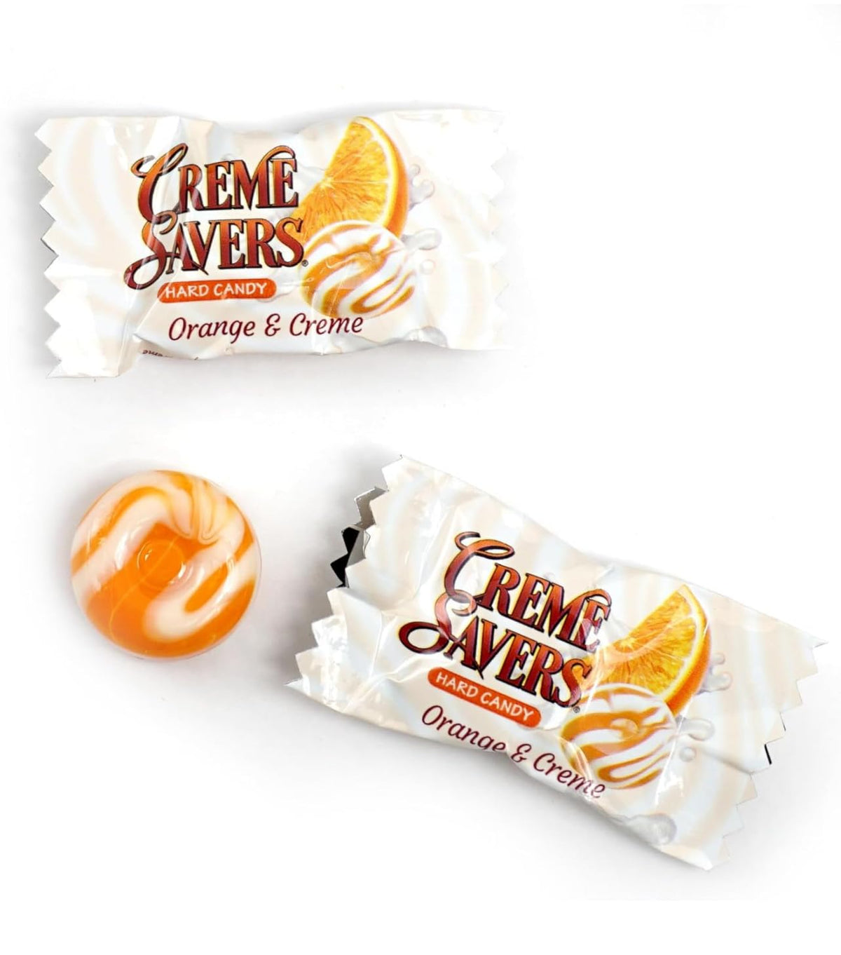 Generic Cream Savers strawberry-cream candies highlight fruity flavor in a creamy bite.