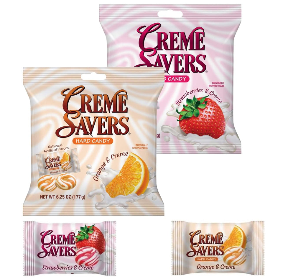 Generic Cream Savers two-pack bag front for convenient on-the-go snacking.