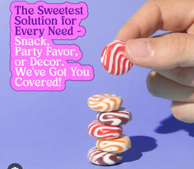 Generic Creamy Delight Candy peach flavor close-up, a creamy melt for a refreshing bite