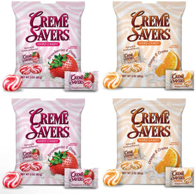 Generic Creme Savers strawberry and orange candy bags for convenient snacking.