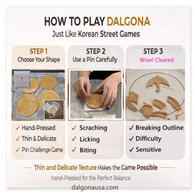 Large 3.2-inch diameter dalgona cookie ready to enjoy