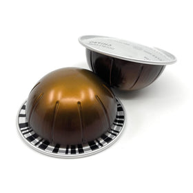 Generic Double Espresso Chiaro pod close-up highlighting premium aroma and convenience.