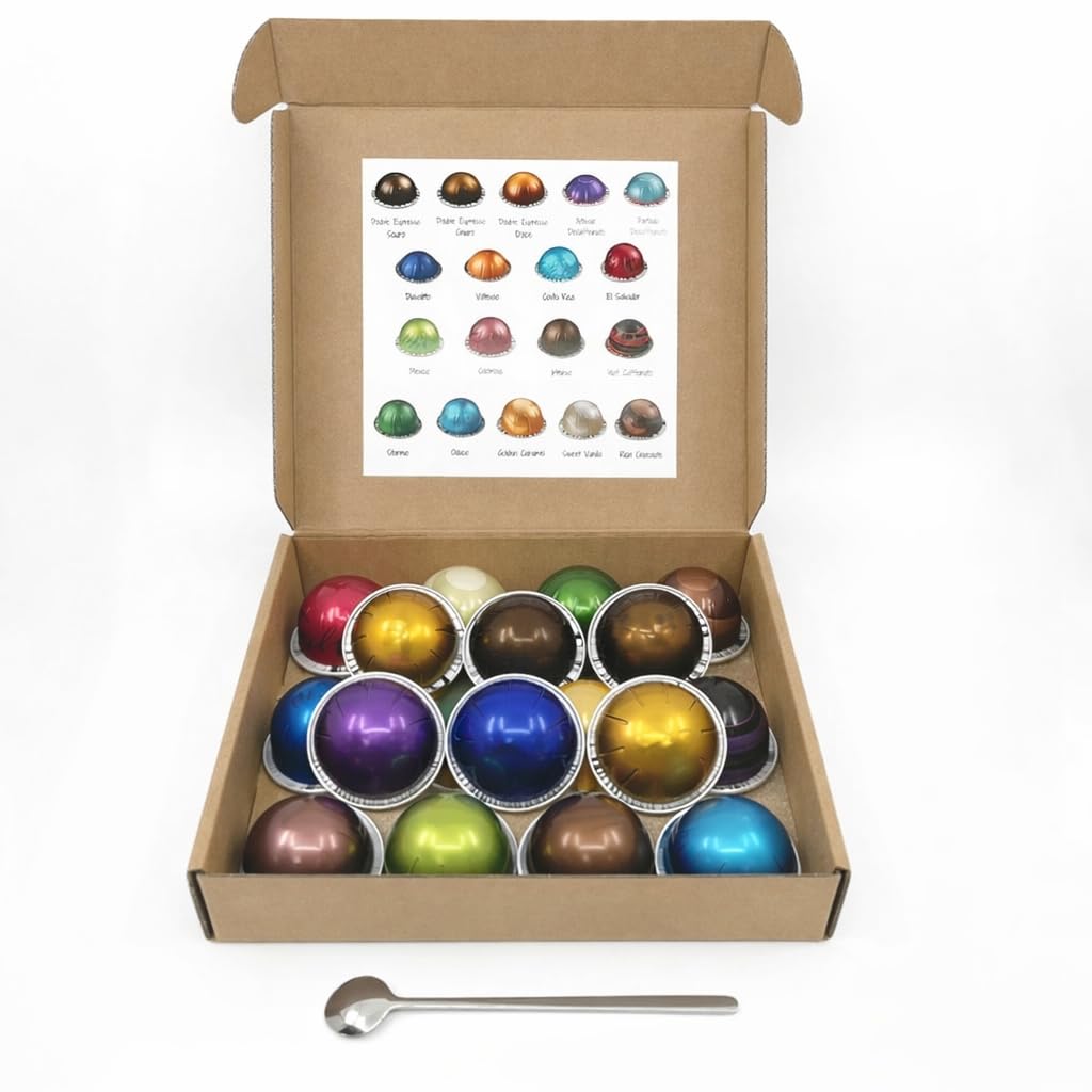 Generic espresso-lungo-pods-18-pack offers a broad tasting kit for crema and intensity.