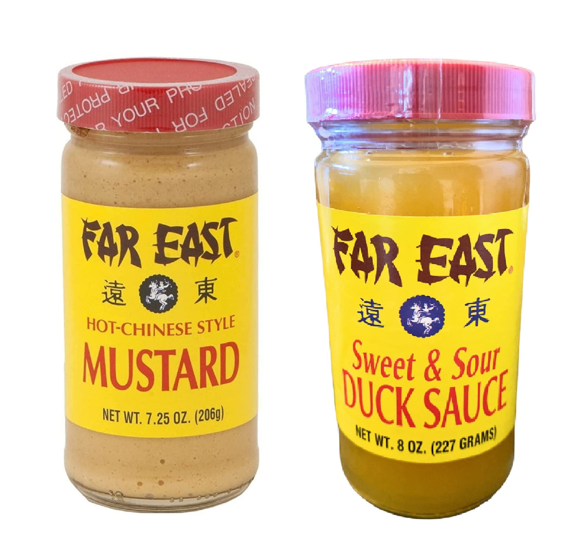 Generic Far East hot Chinese mustard jar with sealed lid for fresher flavor.