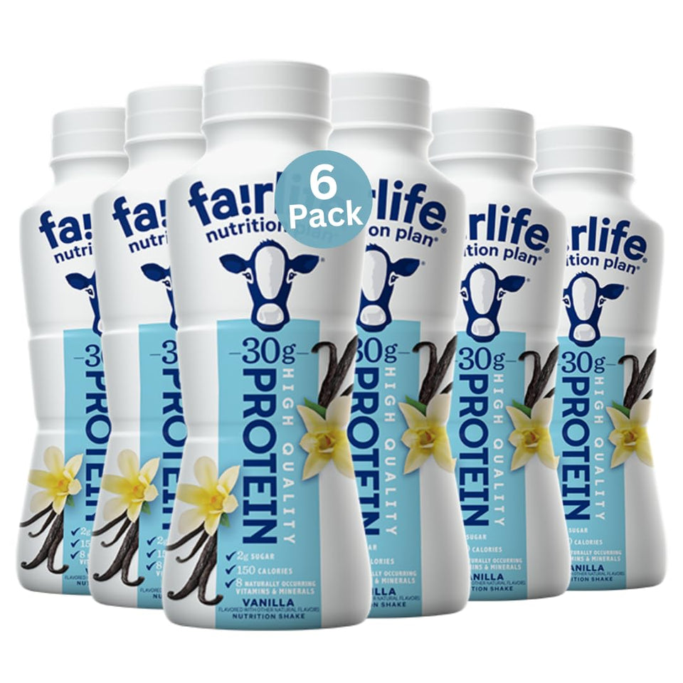 FairIife Vanilla High Protein Shake for post-workout fueling and on-the-go nutrition.
