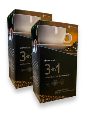 Generic GanoCafé 2-boxes kit for convenient immune-support beverage.