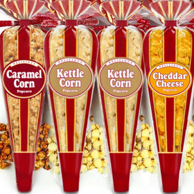 Generic Gourmet Popcorn mini cones variety display for sampling