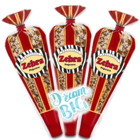 Generic Gourmet Popcorn three-pack snack display highlights compact gifting options