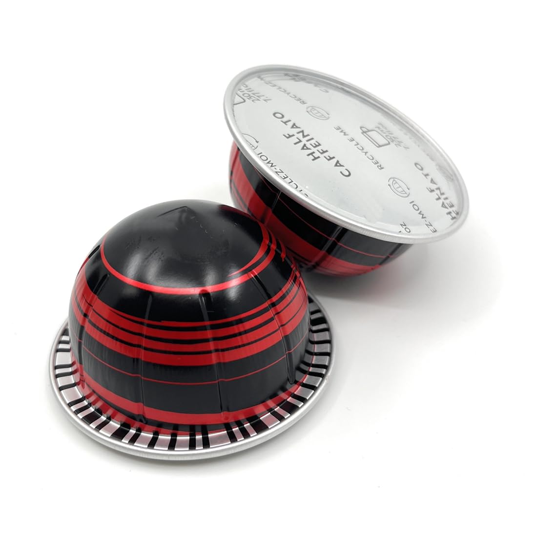 Generic Half Caffeinato pod pour in a cup shows smooth texture