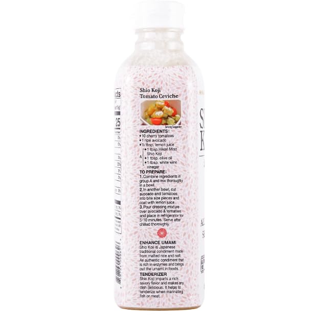 Generic Hikari Shio Koji bottle with gluten-free label, ideal for gluten-sensitive recipes.