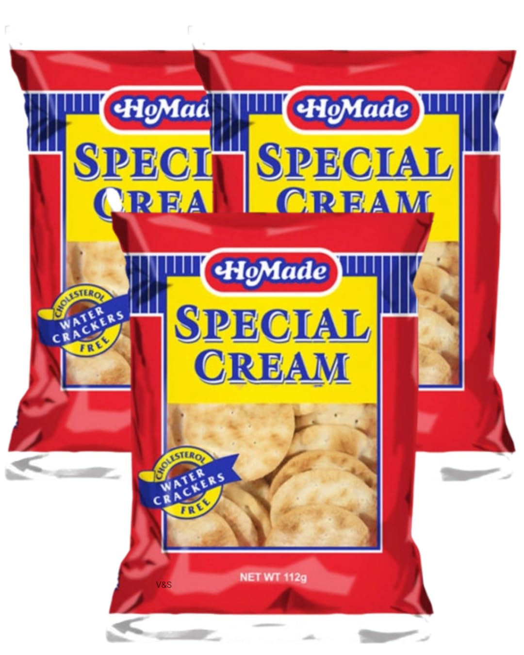 Generic HoMade Jamaican Special Cream Crackers 3-pack on shelf, versatile pantry staple