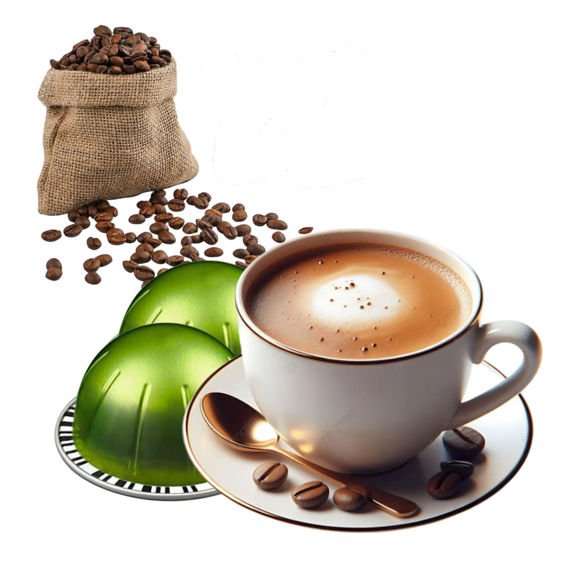 Generic Home Cafe premium coffee capsule pods for barista-style espresso at home.