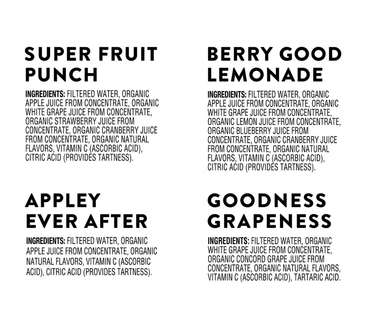 Generic Honest Kid Organic Juice with organic ingredients for healthy refreshment.