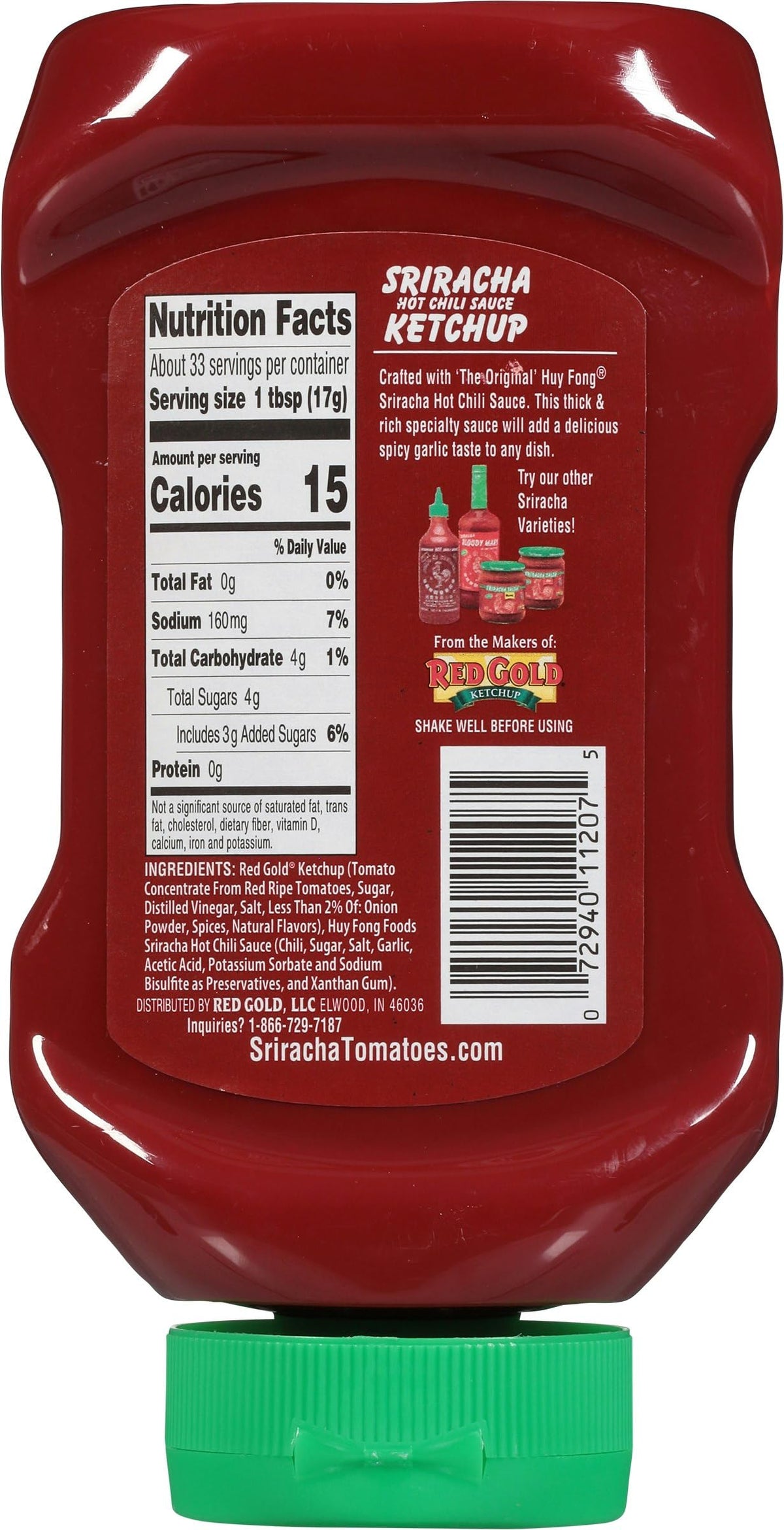 Generic H.uy Fong Sriracha Style Ketchup bottle pouring, ideal for drizzling and quick meals.